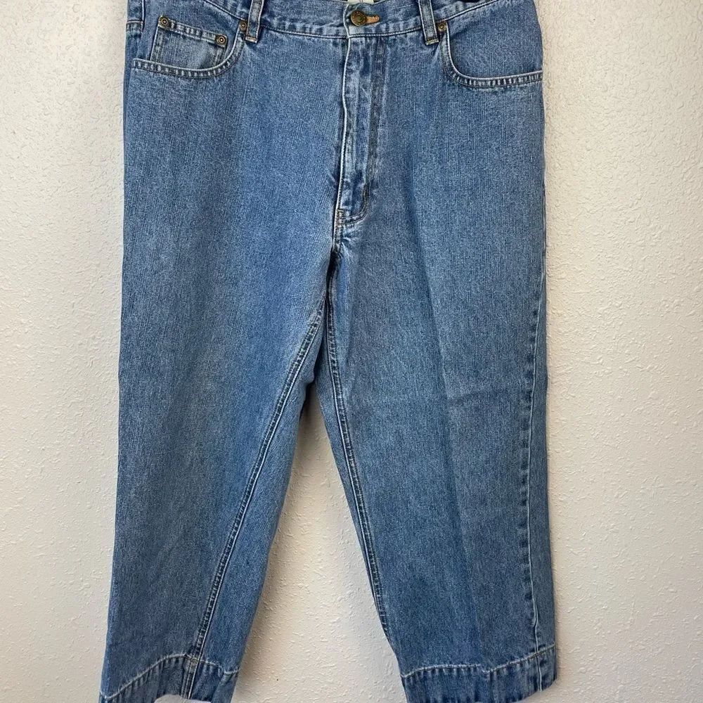 EUC Eddie Bauer Womens Denim Capris Pants Size 12 Petite